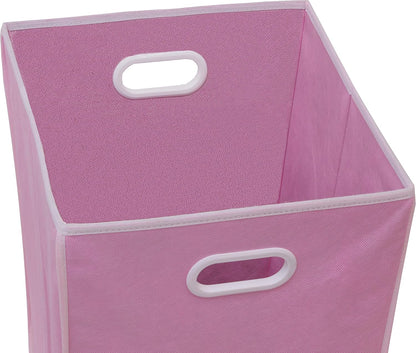Foldable Closet Laundry Hamper Basket, Beige