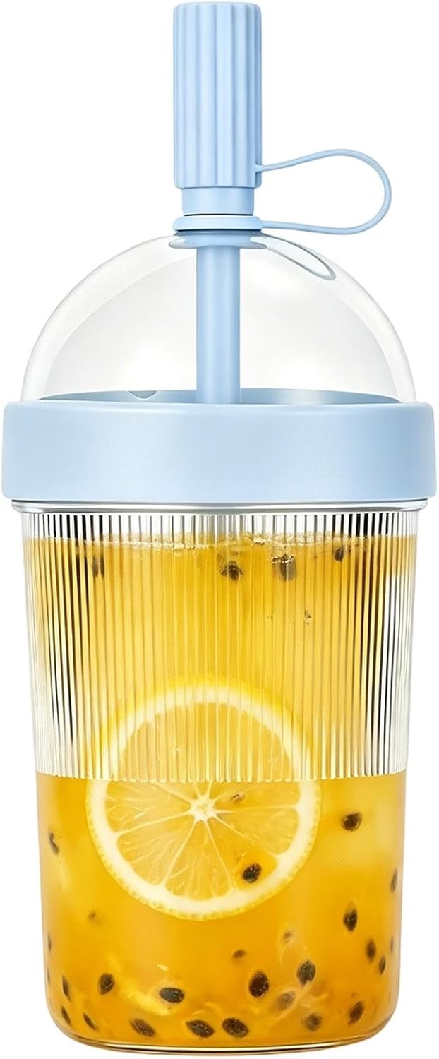Iced Coffee Cups With Lids, 17oz Tea Mug With Lids And Straws, Reusable Tumbler,Coffee Cups