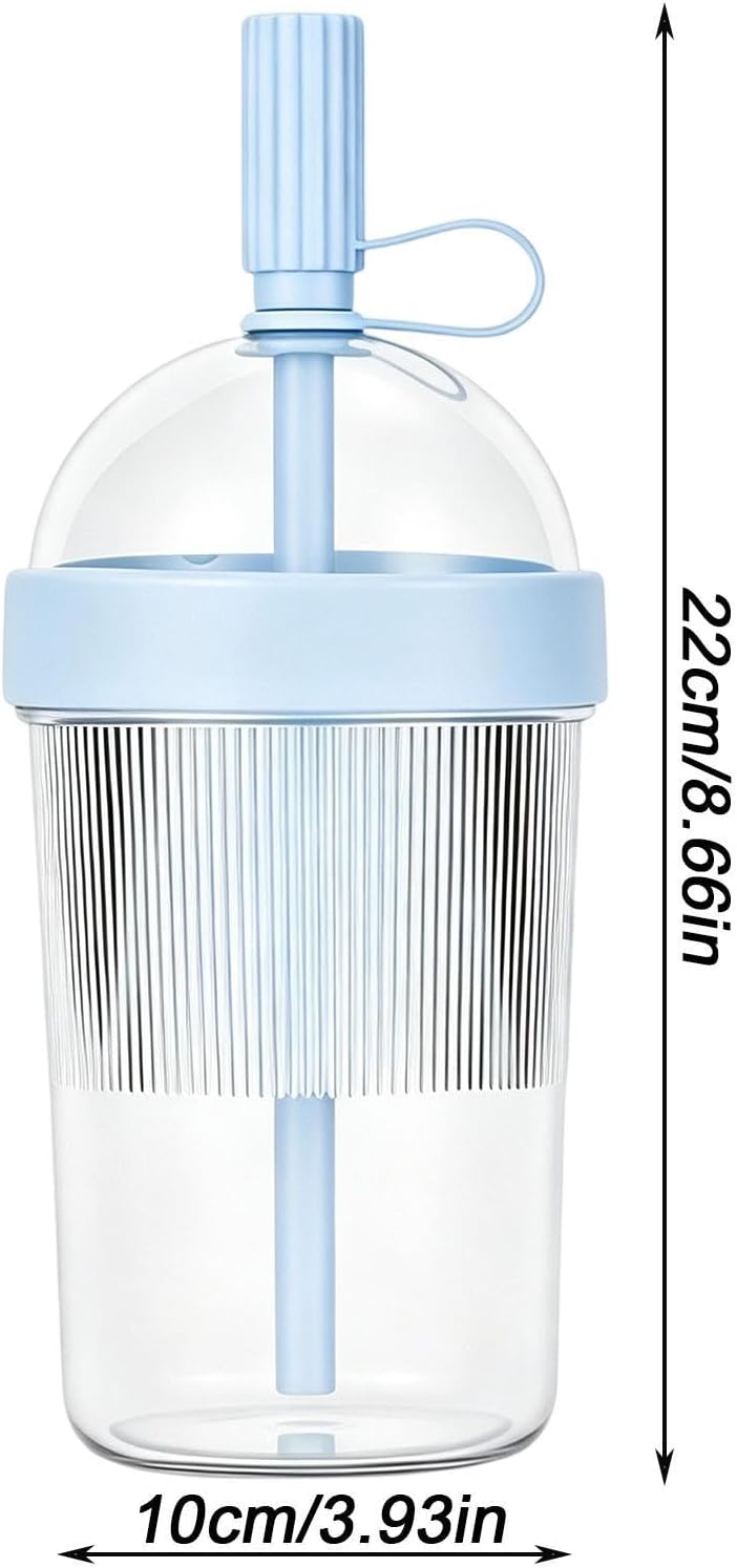 Iced Coffee Cups With Lids, 17oz Tea Mug With Lids And Straws, Reusable Tumbler,Coffee Cups