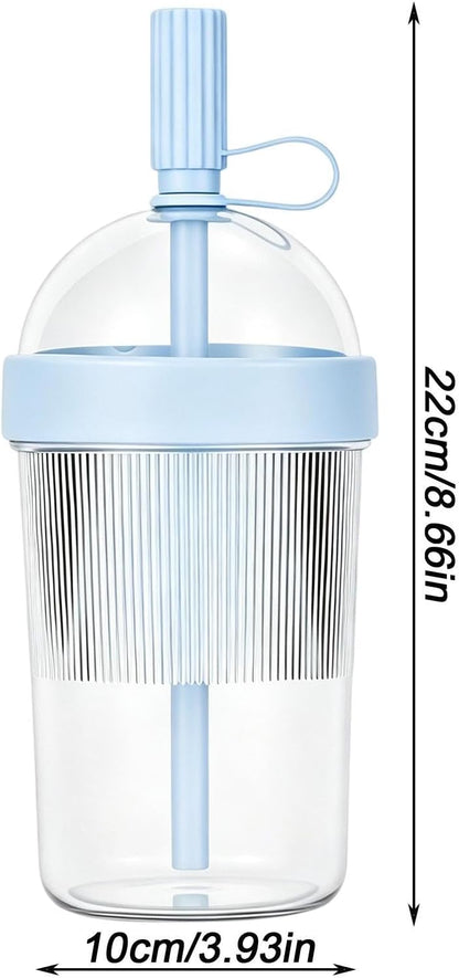Iced Coffee Cups With Lids, 17oz Tea Mug With Lids And Straws, Reusable Tumbler,Coffee Cups