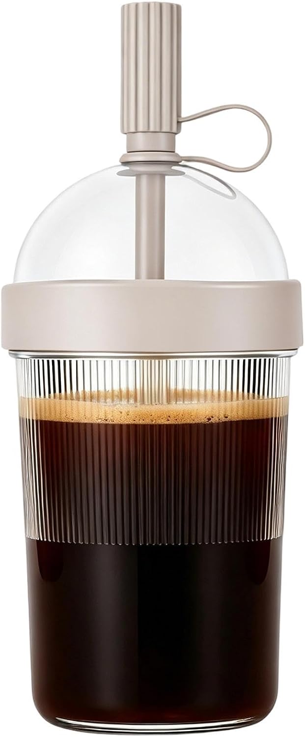 Iced Coffee Cups With Lids, 17oz Tea Mug With Lids And Straws, Reusable Tumbler,Coffee Cups