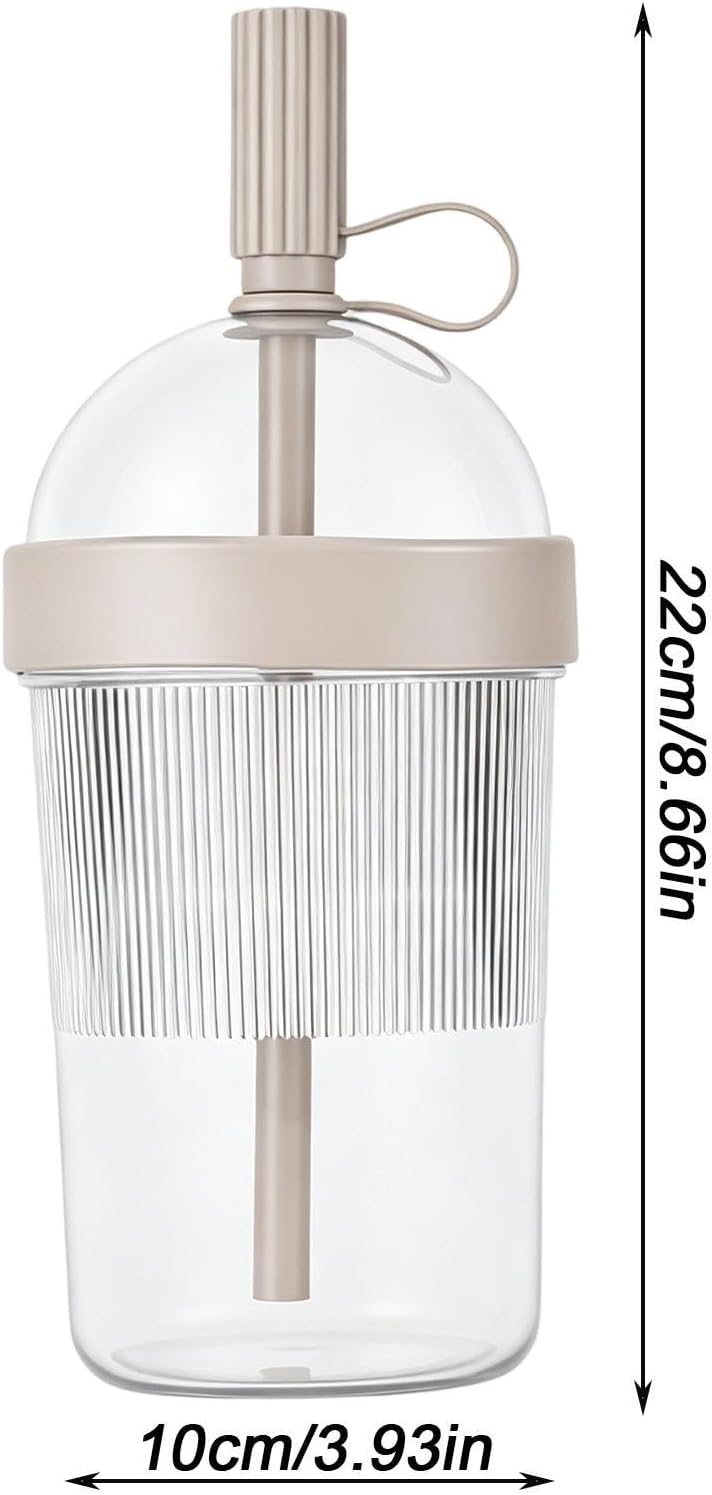 Iced Coffee Cups With Lids, 17oz Tea Mug With Lids And Straws, Reusable Tumbler,Coffee Cups