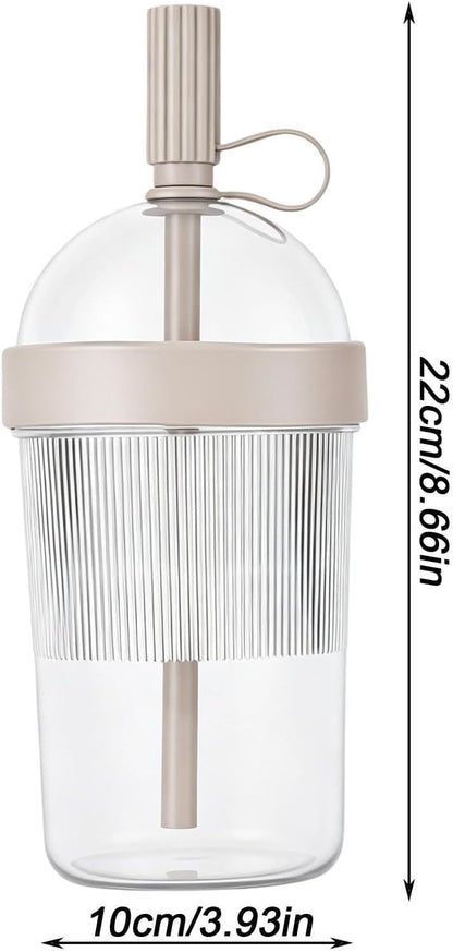 Iced Coffee Cups With Lids, 17oz Tea Mug With Lids And Straws, Reusable Tumbler,Coffee Cups