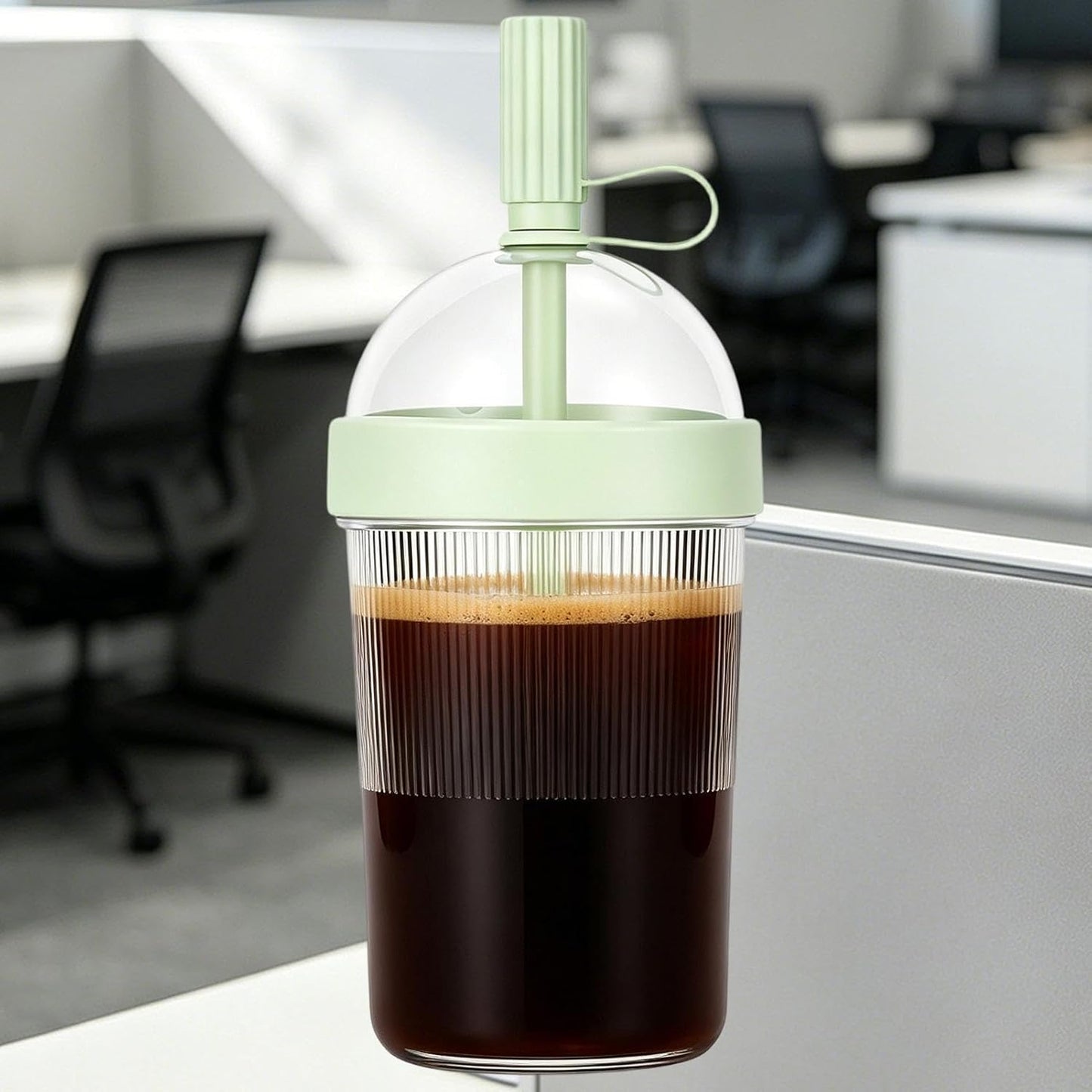 Iced Coffee Cups With Lids, 17oz Tea Mug With Lids And Straws, Reusable Tumbler,Coffee Cups
