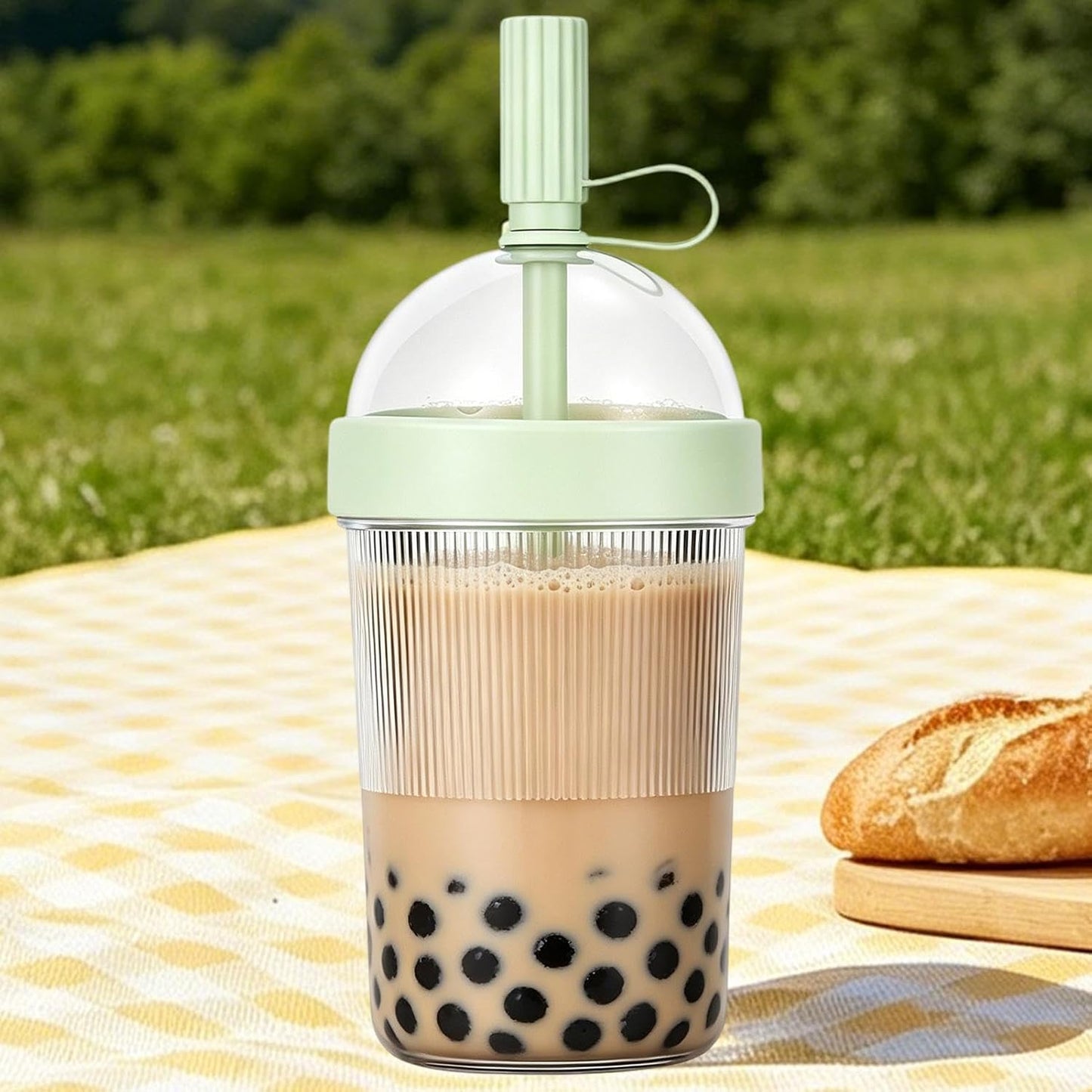 Iced Coffee Cups With Lids, 17oz Tea Mug With Lids And Straws, Reusable Tumbler,Coffee Cups