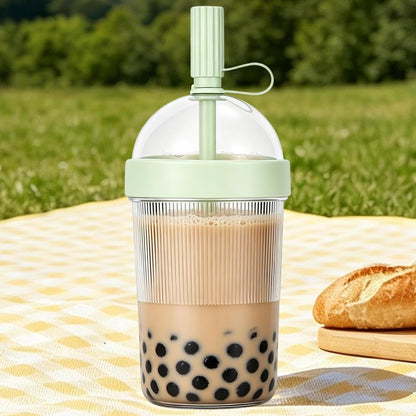 Iced Coffee Cups With Lids, 17oz Tea Mug With Lids And Straws, Reusable Tumbler,Coffee Cups