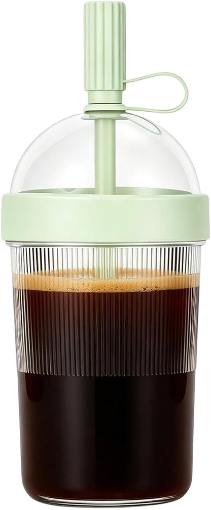 Iced Coffee Cups With Lids, 17oz Tea Mug With Lids And Straws, Reusable Tumbler,Coffee Cups
