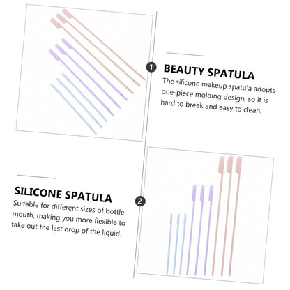 9 Piece Silicone Makeup Spatula Set for Cream and Lotion Application
