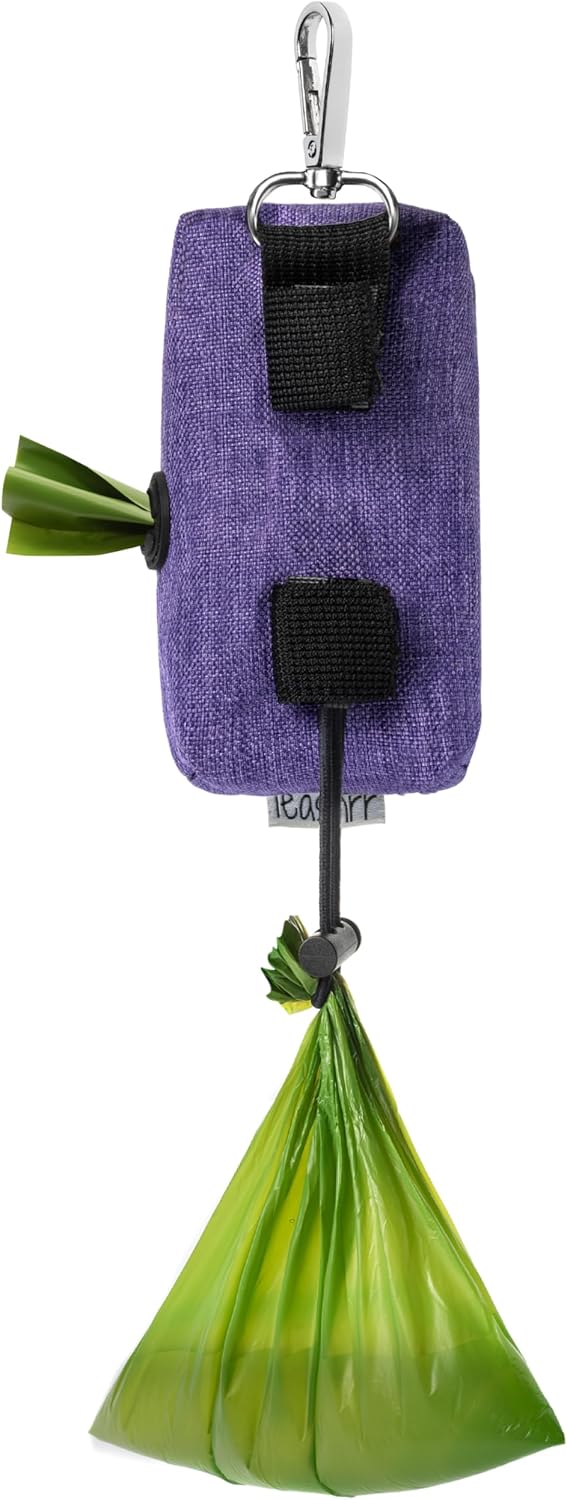 Dog Poop Bag Holder for Leashes and Treat Holder with 2 Waterproof Pouches