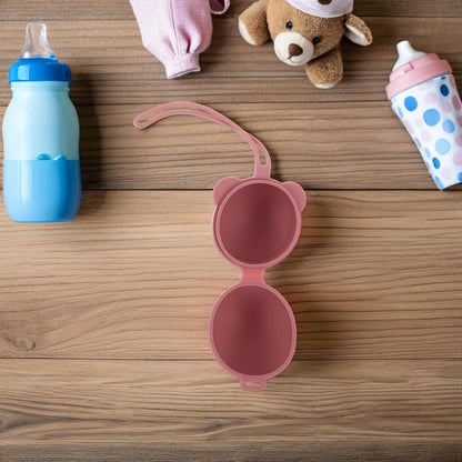 Silicone Pacifier Storage Box with Lanyard 3pcs Portable for Travel