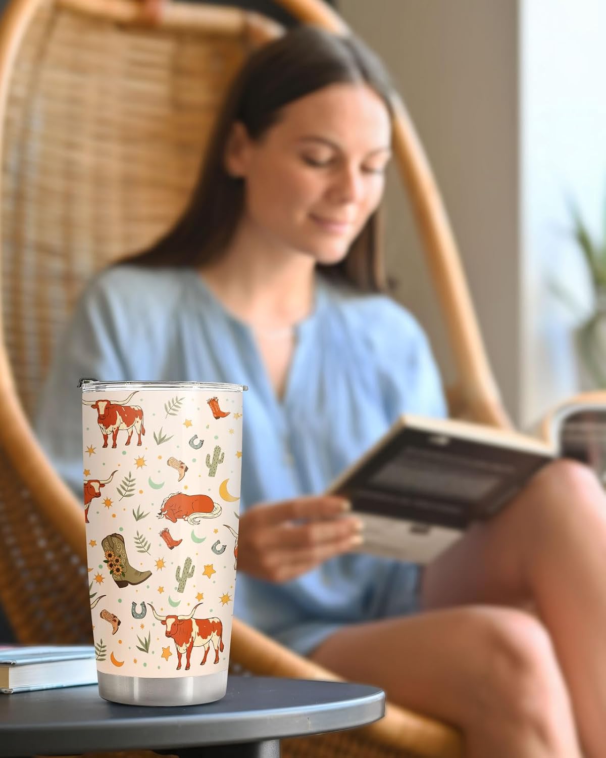 Funny Chicken Tumbler 20oz Insulated Stainless Steel Coffee Travel Mug Gift | 20oz double wall vacuum insulated tumbler keeps drinks hot cold. Funny work gift for women men office coworkers boss