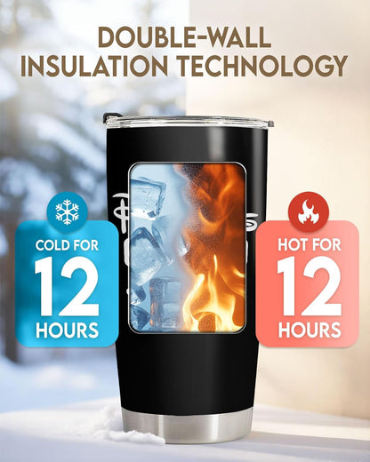 Funny Chicken Tumbler 20oz Insulated Stainless Steel Coffee Travel Mug Gift | 20oz double wall vacuum insulated tumbler keeps drinks hot cold. Funny work gift for women men office coworkers boss