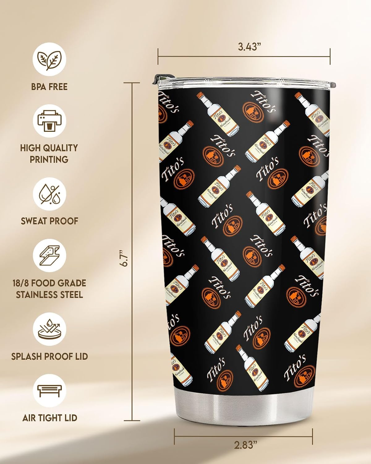 Funny Chicken Tumbler 20oz Insulated Stainless Steel Coffee Travel Mug Gift | 20oz double wall vacuum insulated tumbler keeps drinks hot cold. Funny work gift for women men office coworkers boss