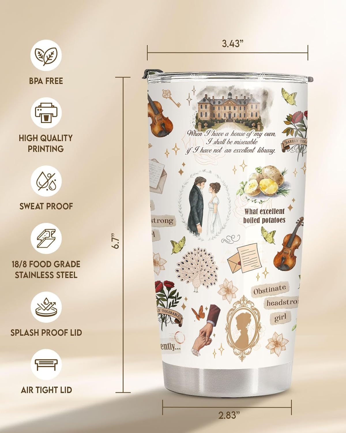 Funny Chicken Tumbler 20oz Insulated Stainless Steel Coffee Travel Mug Gift | 20oz double wall vacuum insulated tumbler keeps drinks hot cold. Funny work gift for women men office coworkers boss