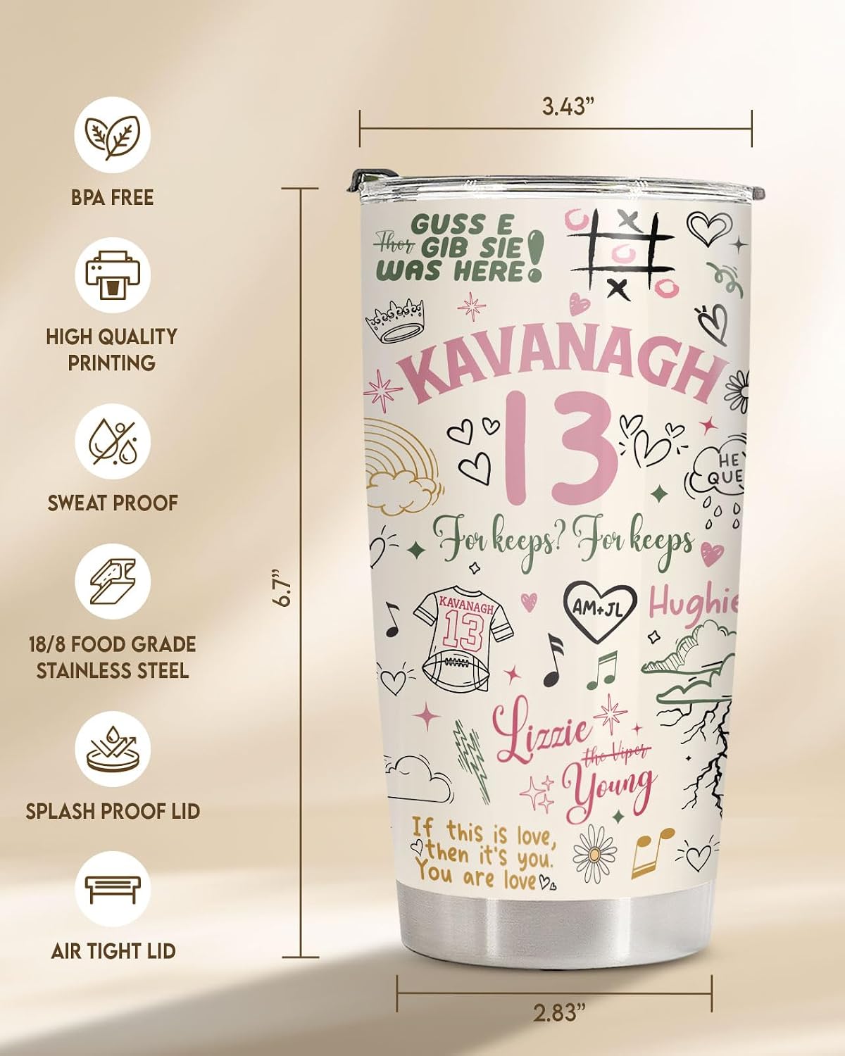 Funny Chicken Tumbler 20oz Insulated Stainless Steel Coffee Travel Mug Gift | 20oz double wall vacuum insulated tumbler keeps drinks hot cold. Funny work gift for women men office coworkers boss
