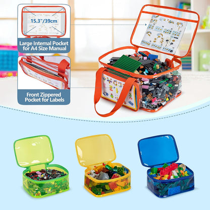 4 Packs Toy Storage Bag Organizer Case for Building Bricks