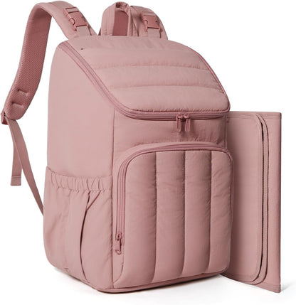 Diaper Bag Backpack with Changing Pad, Insulated Bottle Holders