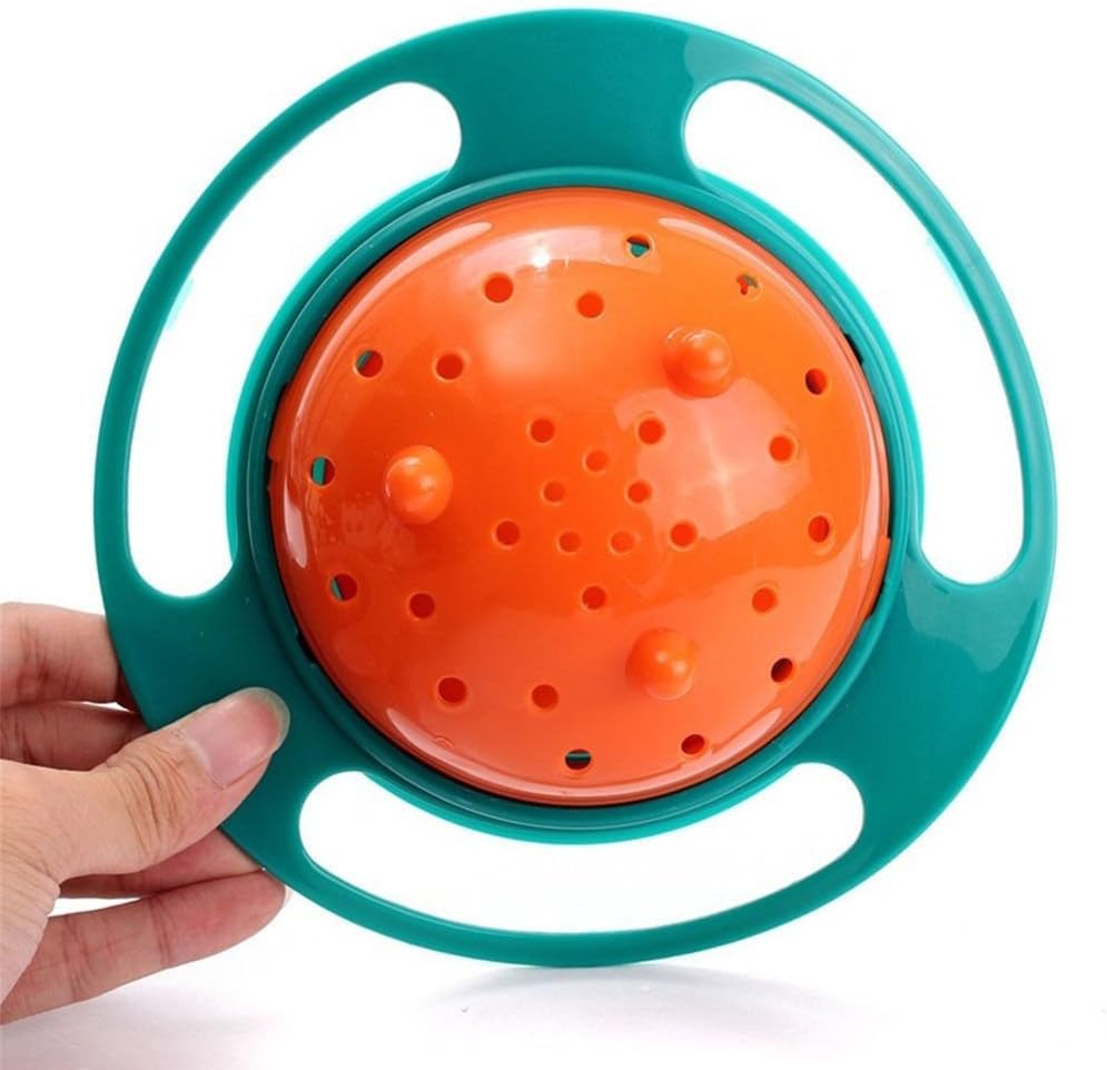 Magic Gyro Bowl 360 Degree Rotate Spill-Proof Bowls with Lid Plastic Creative Dishes Practice Feeding Bowls