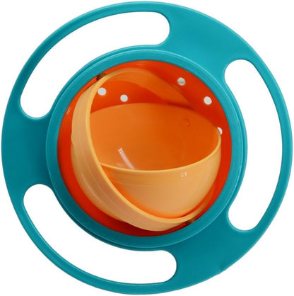 Magic Gyro Bowl 360 Degree Rotate Spill-Proof Bowls with Lid Plastic Creative Dishes Practice Feeding Bowls