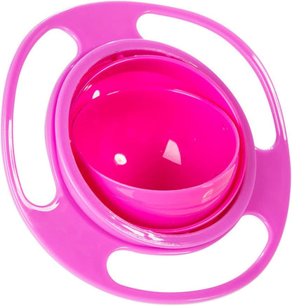 Magic Gyro Bowl 360 Degree Rotate Spill-Proof Bowls with Lid Plastic Creative Dishes Practice Feeding Bowls