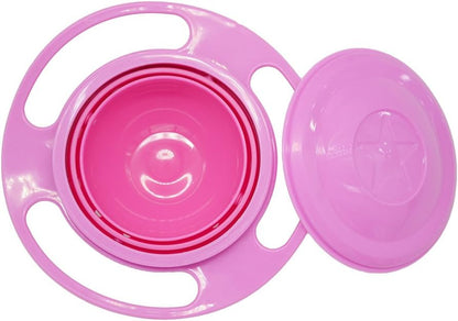 Magic Gyro Bowl 360 Degree Rotate Spill-Proof Bowls with Lid Plastic Creative Dishes Practice Feeding Bowls