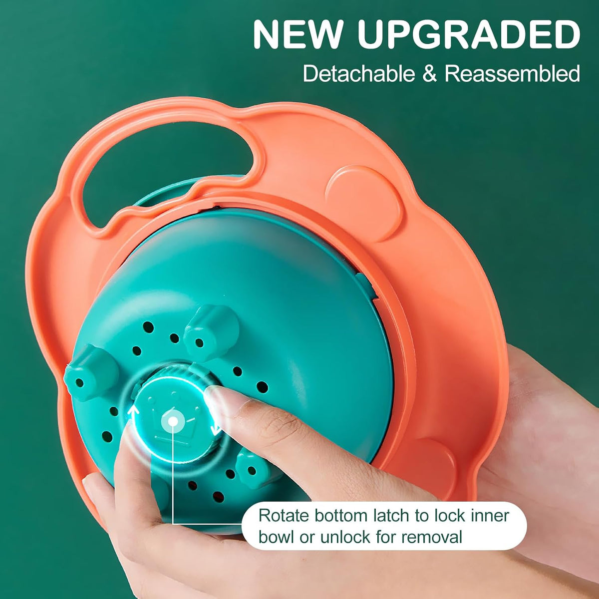 Magic Gyro Bowl 360 Degree Rotate Spill-Proof Bowls with Lid Plastic Creative Dishes Practice Feeding Bowls