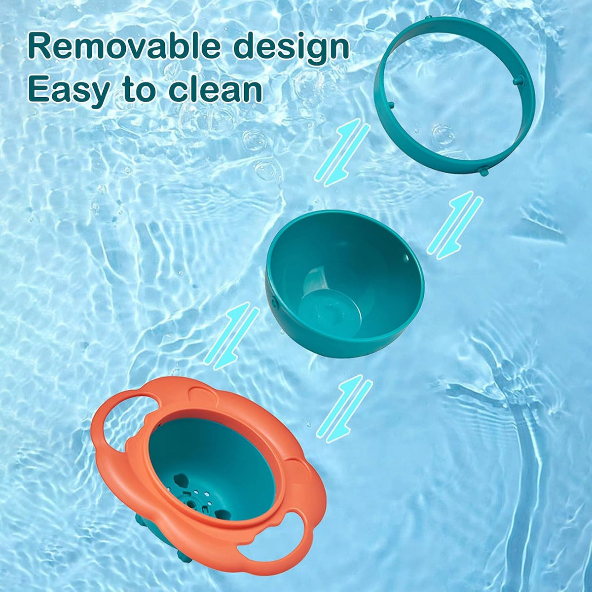 Magic Gyro Bowl 360 Degree Rotate Spill-Proof Bowls with Lid Plastic Creative Dishes Practice Feeding Bowls