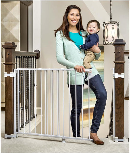 Safety 29"-43" Extra Wide Baby Gate for Top of Stairs & Dooways