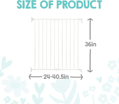 Safety 29"-43" Extra Wide Baby Gate for Top of Stairs & Dooways