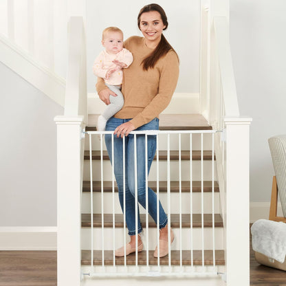 Safety 29"-43" Extra Wide Baby Gate for Top of Stairs & Dooways