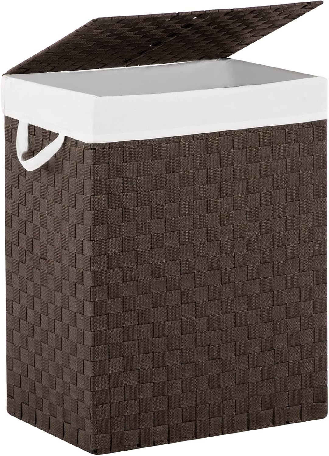 Handwoven Laundry Basket Hamper with Removable Liner Bag and Lid