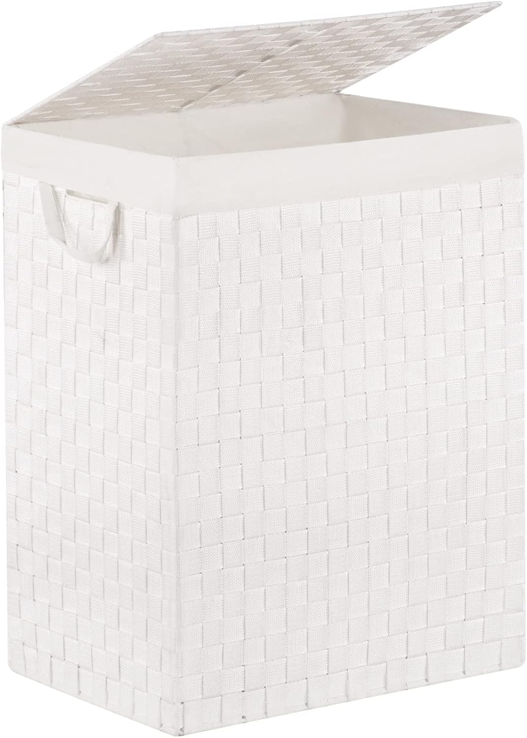 Handwoven Laundry Basket Hamper with Removable Liner Bag and Lid