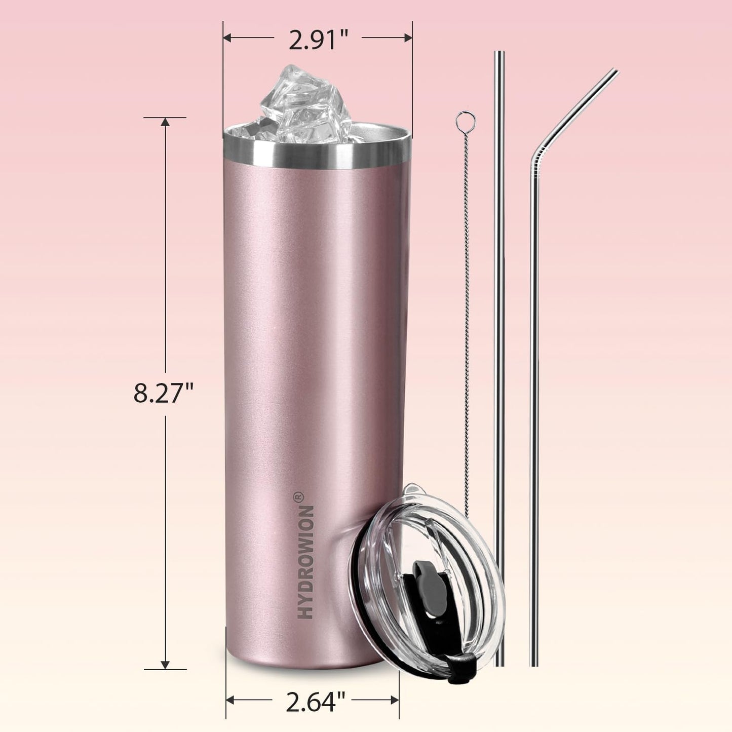 Triple-Insulated Tumblers - Stainless Steel with Lid and Straw, 12 oz Water Bottle, Stainless Steel Cups, Coffee Travel Mug for Home & Office