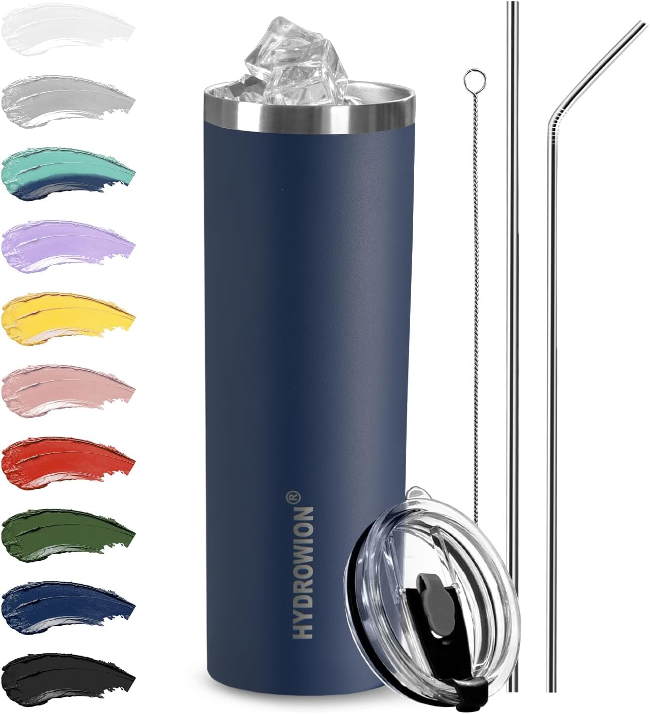Triple-Insulated Tumblers - Stainless Steel with Lid and Straw, 12 oz Water Bottle, Stainless Steel Cups, Coffee Travel Mug for Home & Office