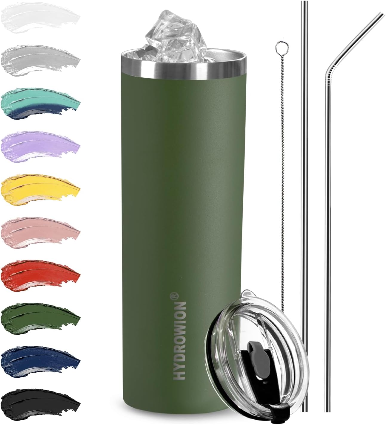 Triple-Insulated Tumblers - Stainless Steel with Lid and Straw, 12 oz Water Bottle, Stainless Steel Cups, Coffee Travel Mug for Home & Office