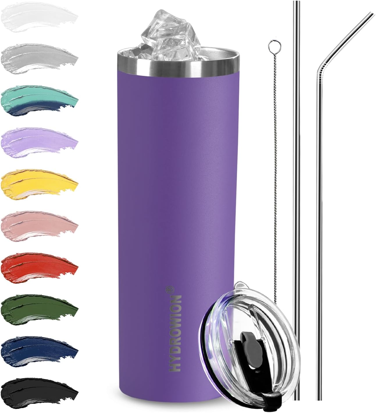Triple-Insulated Tumblers - Stainless Steel with Lid and Straw, 12 oz Water Bottle, Stainless Steel Cups, Coffee Travel Mug for Home & Office
