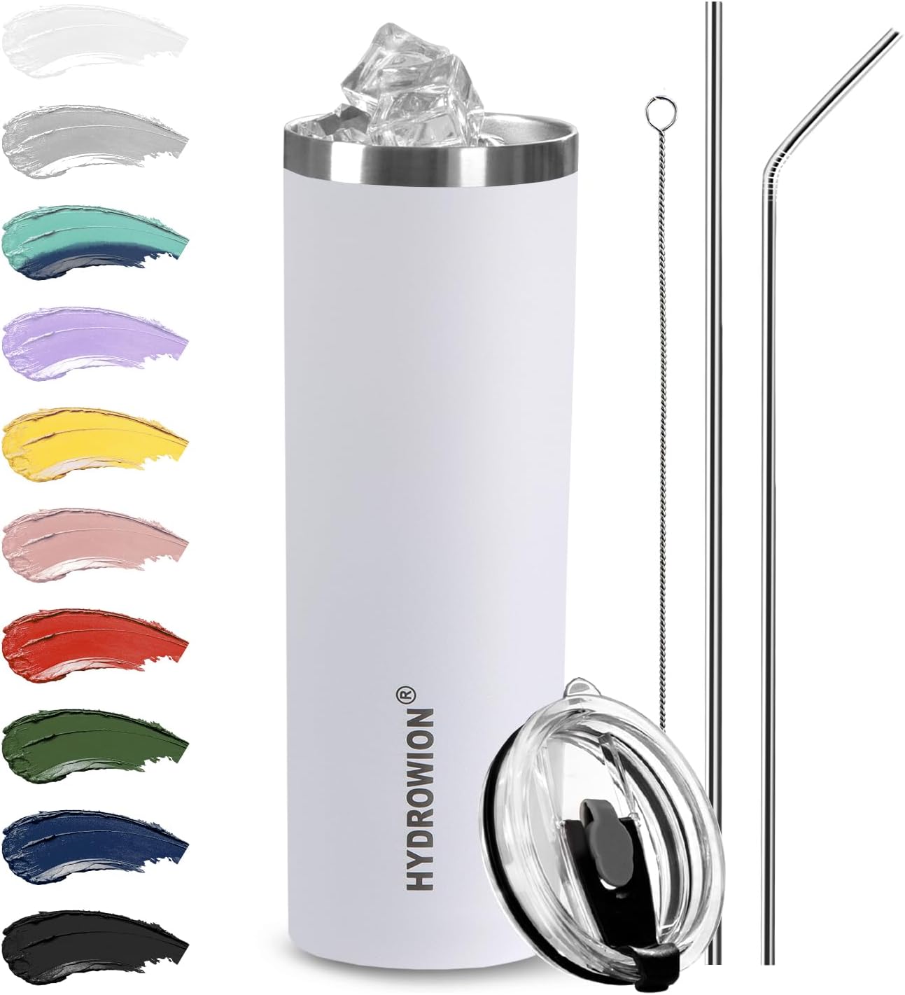 Triple-Insulated Tumblers - Stainless Steel with Lid and Straw, 12 oz Water Bottle, Stainless Steel Cups, Coffee Travel Mug for Home & Office