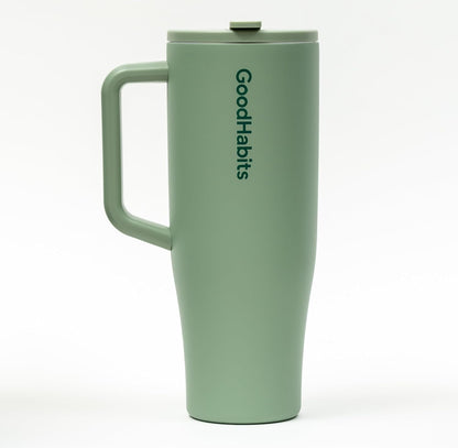 Tumbler 40oz Insulated Stainless Steel with Handle & Straw – Leak-Proof Dust-Free Lid, BPA-Free, Dishwasher Safe Travel Mug & Water Bottle – Keeps Drinks Cold 24H / Hot 12H (Lavender Mist)