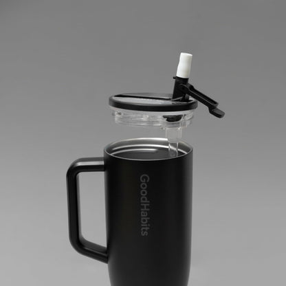Tumbler 40oz Insulated Stainless Steel with Handle & Straw – Leak-Proof Dust-Free Lid, BPA-Free, Dishwasher Safe Travel Mug & Water Bottle – Keeps Drinks Cold 24H / Hot 12H (Lavender Mist)