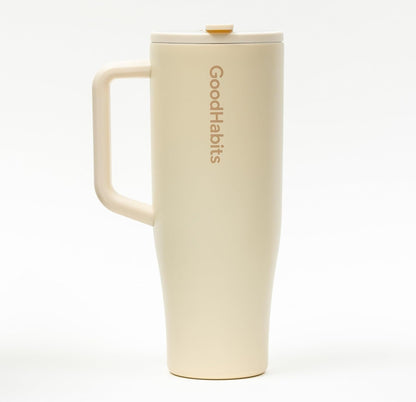 Tumbler 40oz Insulated Stainless Steel with Handle & Straw – Leak-Proof Dust-Free Lid, BPA-Free, Dishwasher Safe Travel Mug & Water Bottle – Keeps Drinks Cold 24H / Hot 12H (Lavender Mist)