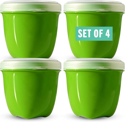 Mini Food Storage, Orange, 8 oz., Set of 4