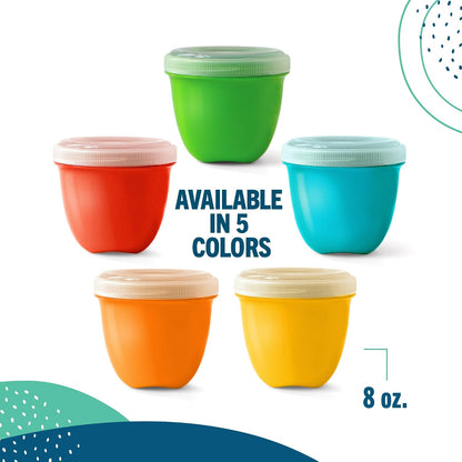 Mini Food Storage, Orange, 8 oz., Set of 4