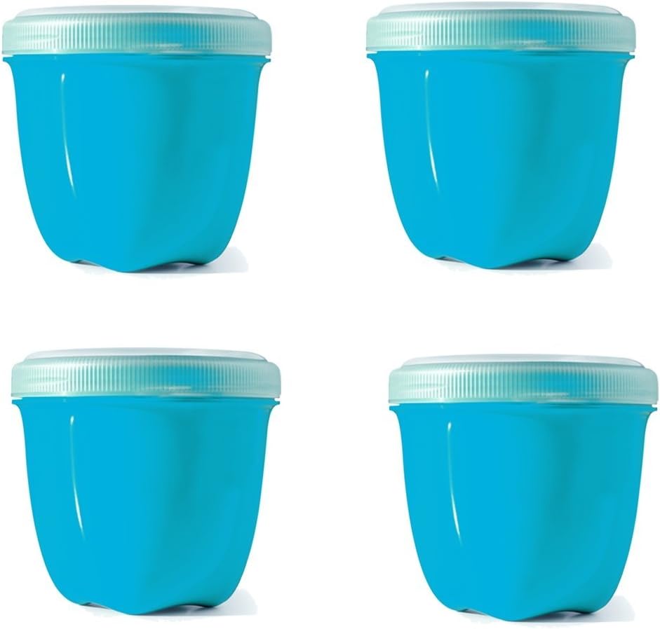 Mini Food Storage, Orange, 8 oz., Set of 4