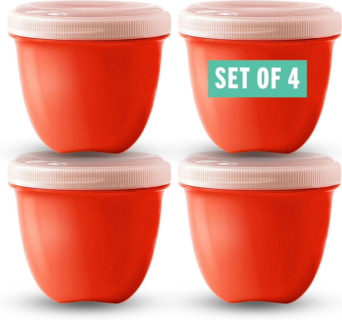 Mini Food Storage, Orange, 8 oz., Set of 4