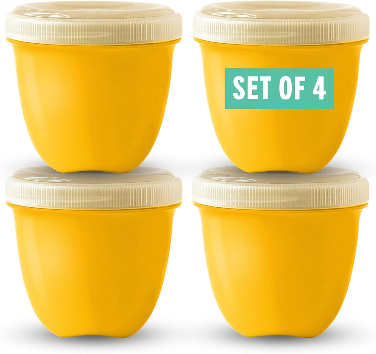 Mini Food Storage, Orange, 8 oz., Set of 4