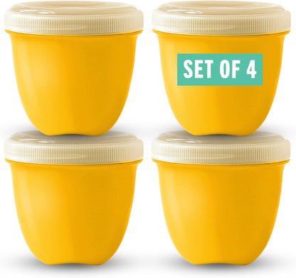 Mini Food Storage, Orange, 8 oz., Set of 4