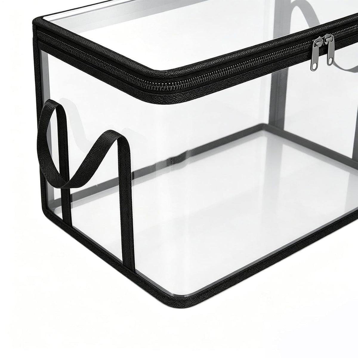 2-Pack Toy Storage Bags with Zippers & Handle PVC 38x24x32cm Reusable Clear Waterproof Organizer Storage Toy Storages Organizer Box for Board Games, Puzzles, Building Blocks & Travel