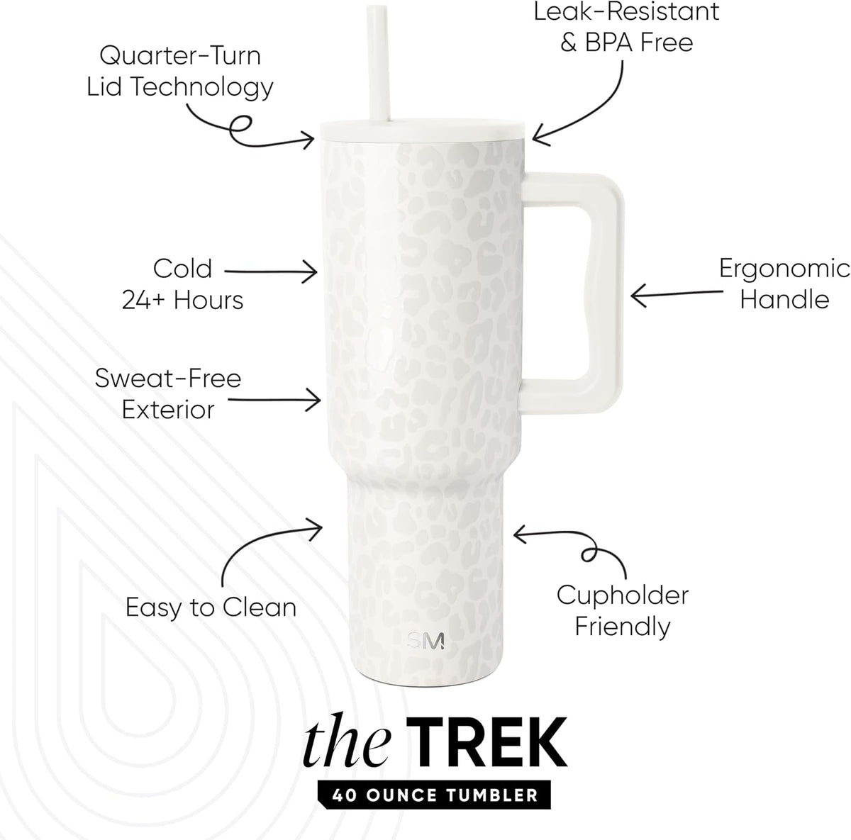 Tumbler with Handle and Straw | 30oz | Tie Dye - Colors B