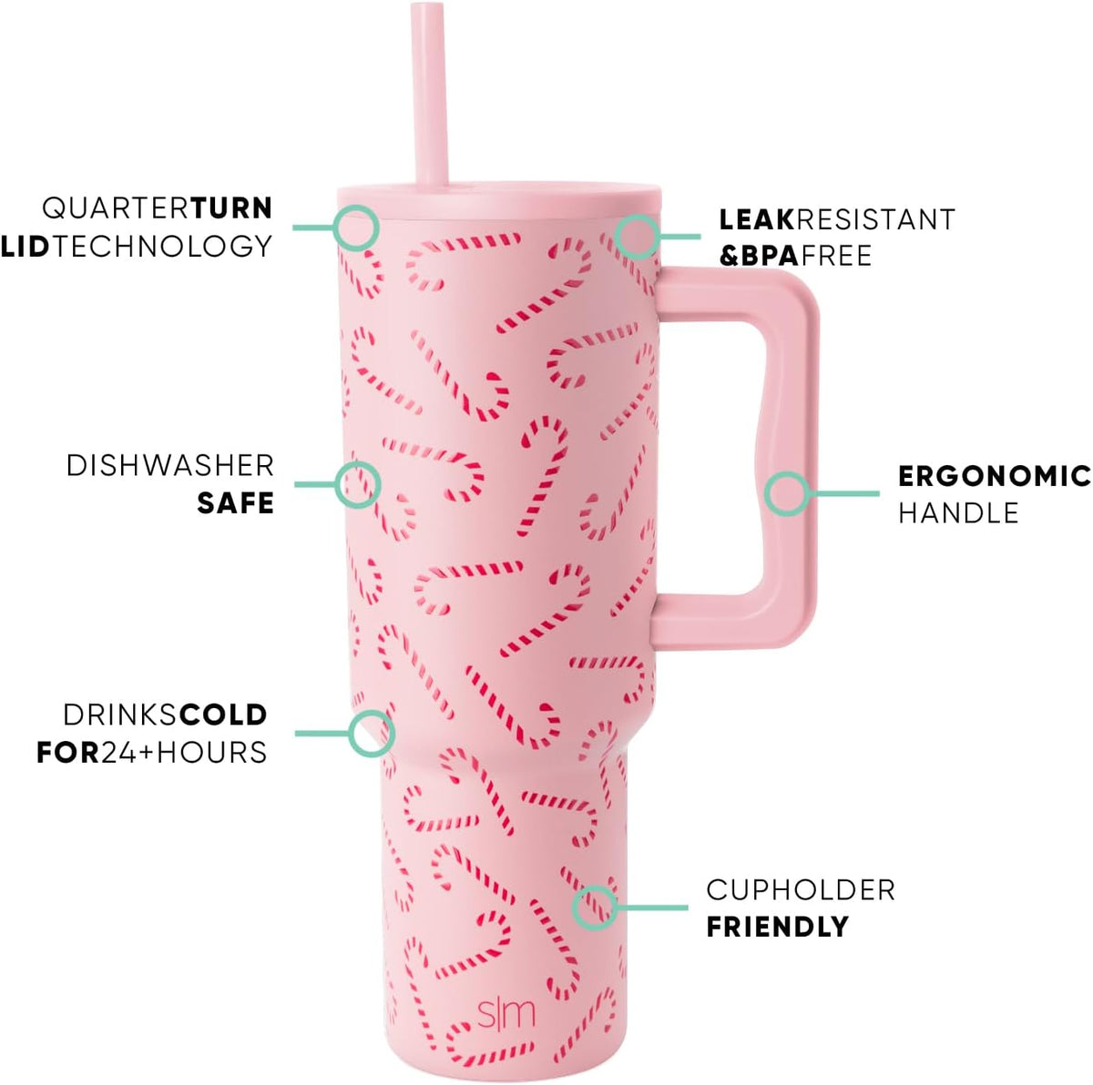 Tumbler with Handle and Straw | 30oz | Tie Dye - Colors B