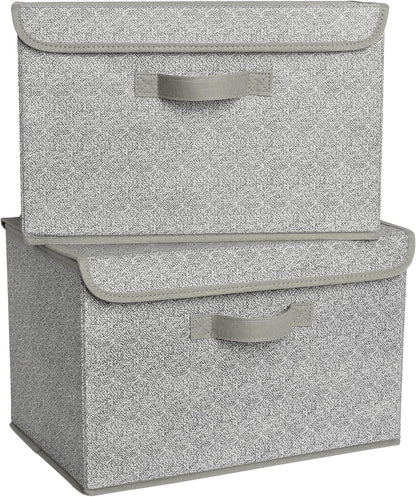 Memory Keepsake Storage Box, Fabric Storage Bins with Lids